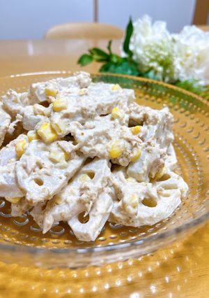 冷凍れんこんでチャチャっとサラダ-レシピのメイン写真