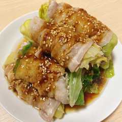 รูปของ レンジde簡単肉巻きレタス