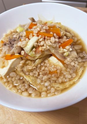 ヘルシーなのに大満足！！たぬき肉豆腐-レシピのメイン写真