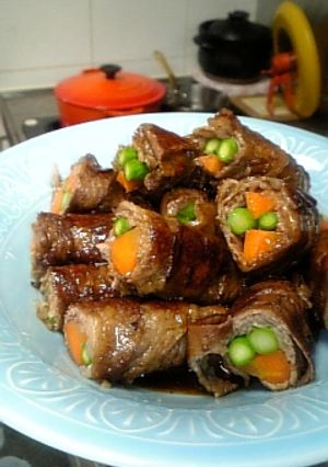 肉まきまきロ-ル☆-レシピのメイン写真