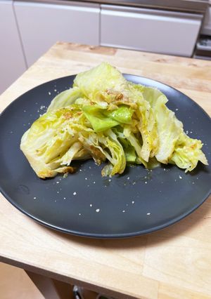 簡単!!キャベツの粉チーズ焼き-レシピのメイン写真