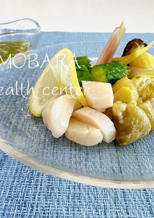 ホタテと冷やしなすの夏野菜びたし-レシピのメイン写真