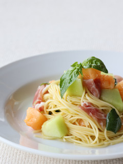 メロンの冷製パスタ-レシピのメイン写真