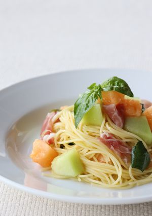 メロンの冷製パスタ-レシピのメイン写真