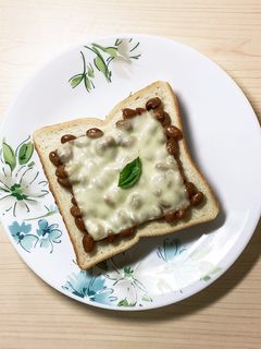 朝食に!納豆トースト-レシピのメイン写真