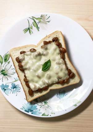 朝食に！納豆トースト-レシピのメイン写真