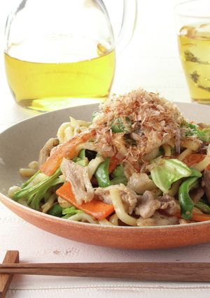 ごま味噌だれ焼うどん-レシピのメイン写真