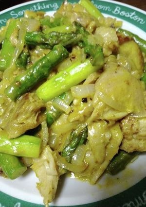 鶏肉とアスパラのカレーホワイトソース-レシピのメイン写真