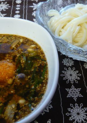 ネギ味噌ごまダレうどん-レシピのメイン写真