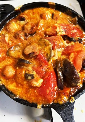 ナスとウインナーのトマト煮込み-レシピのメイン写真