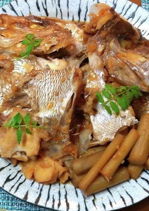 我が家の鯛のあら炊き-レシピのメイン写真