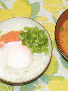 しらすご飯の温玉明太子のせ-レシピのメイン写真