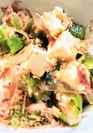 絶品!オクラとチーズのおかか合え-レシピのメイン写真