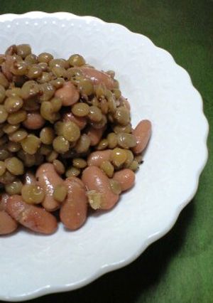 レンズ豆とうずら豆サラダ-レシピのメイン写真