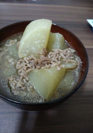 大根と挽き肉で温かい汁物-レシピのメイン写真