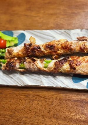 おうち居酒屋♪塩麹豚こまdeアスパラ巻き-レシピのメイン写真