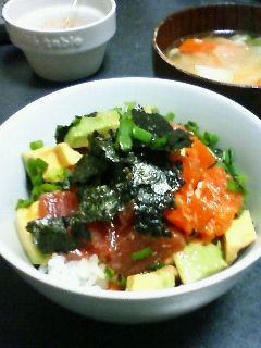 アボカド大好きマグロ丼♪-レシピのメイン写真