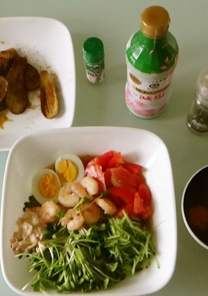 海老サラダうどん-レシピのメイン写真