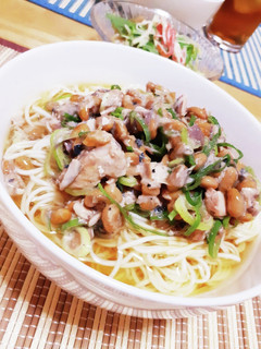 サバ納豆ぶっかけ素麺-レシピのメイン写真