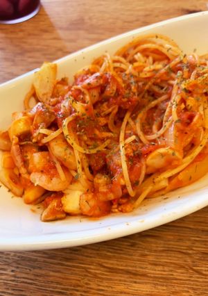 真夜中のパスタ　魚介イタリア風パスタ-レシピのメイン写真