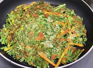 人参の葉のチヂミ(サクサク食感)-レシピのメイン写真