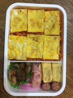 へたくそパパ→高校息子弁当 オムライス-レシピのメイン写真