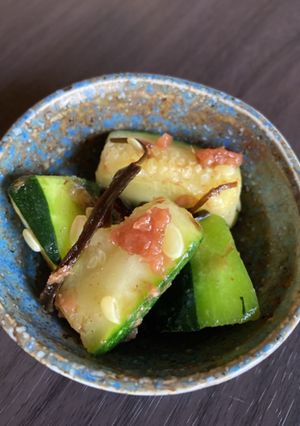 ズッキーニの梅和え-レシピのメイン写真