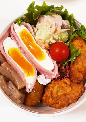 レンジでハムエッグ-レシピのメイン写真