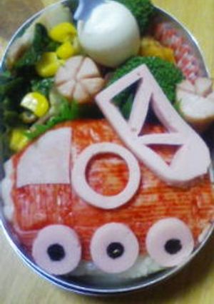 キャラ弁　はしご消防車-レシピのメイン写真