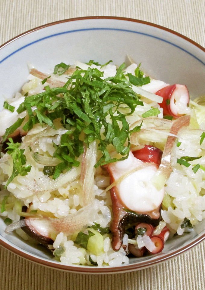 タコの後のせ炊き込みご飯-レシピのメイン写真