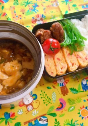 時短お弁当盛り付け記録　麻婆豆腐丼-レシピのメイン写真
