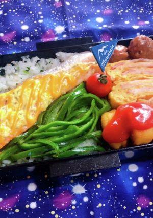 時短　お弁当盛り付け記録　鮭チーズ-レシピのメイン写真
