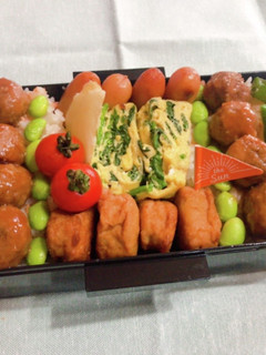 時短お弁当盛り付け記録 ミートボール-レシピのメイン写真