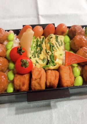 時短お弁当盛り付け記録　ミートボール-レシピのメイン写真