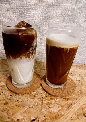 2層になるアイスカフェオレ-レシピのメイン写真