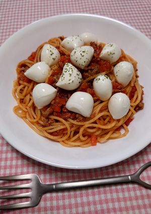 簡単☆お手軽ミートソースパスタ♩-レシピのメイン写真