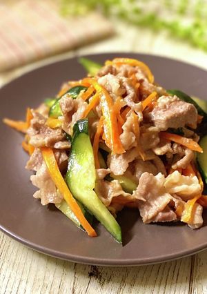 豚肉ときゅうりの香味さっぱり炒め-レシピのメイン写真