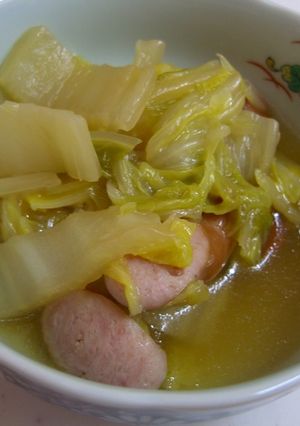 白菜とウインナーのオイスター煮-レシピのメイン写真