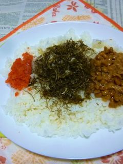 納豆・Wめかぶ・明太のカフェ丼-レシピのメイン写真