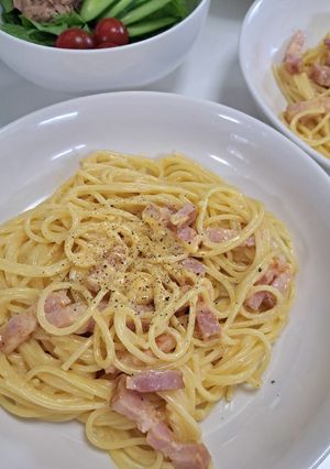 カルボナーラスパゲッティー-レシピのメイン写真