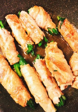 10分で!旬のニラの肉巻き-レシピのメイン写真