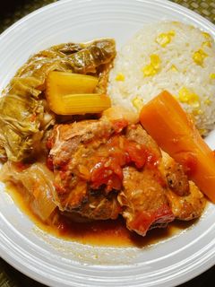 大きな豚肉と野菜のトマト煮込み-レシピのメイン写真