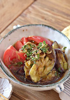 とろとろなすとトマトの香味サラダ-レシピのメイン写真