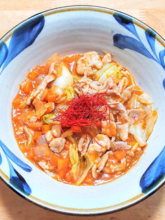 豚こま肉とキャベツと人参の中華みそ炒め-レシピのメイン写真
