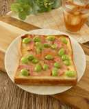 ベーコンと枝豆の冷凍作りおきトースト