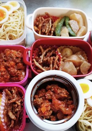 高校生息子、旦那、娘弁当(6/20)-レシピのメイン写真