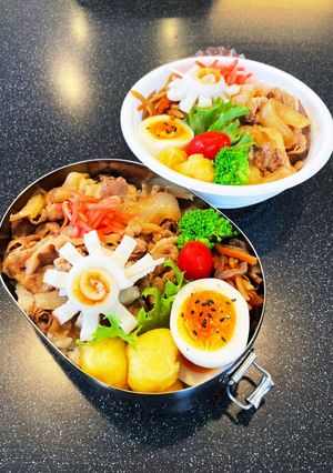 高校生弁当　牛丼　2022 6月20日-レシピのメイン写真