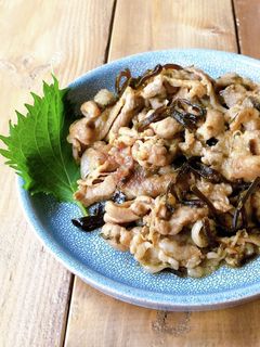 簡単♪豚こま肉の昆布炒め/昆布の佃煮料理-レシピのメイン写真
