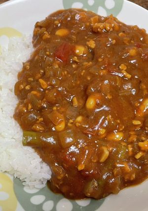 すぐできる!大豆とトマトのキーマカレー-レシピのメイン写真