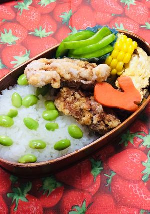 月曜カラ気分もアゲアゲ、唐揚げ弁当♡-レシピのメイン写真